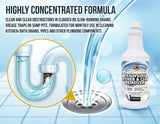 DU-MOST Drain Line Opener & Clog Remover, Concentrated Alkaline Based Cleaner, Non-Fuming, Non-Acid, Dissolve & Remove Obstructions in Clogged or