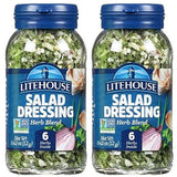 LITEHOUSE Freeze Dried Salad Dressing Herb Blend - Substitute For Fresh Salad Dressing, Fresh Herb Blend, Jar Equal To Blend Of 6 Herbs, Organic