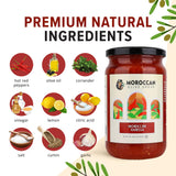 MOROCCAN OLIVE GROVE, Moroccan Harissa, (2 Pack) 28.22oz (800g), Gourmet Moroccan Hot Sauce, Spicy, Tangy Chili Paste