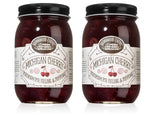 Brownwood Farms Michigan Cherry Filling - 2/18 oz Best Premium Pie Fillings Toppings - Made in USA Gluten-free - W/ Great Lakes cherry - Chefs Baking