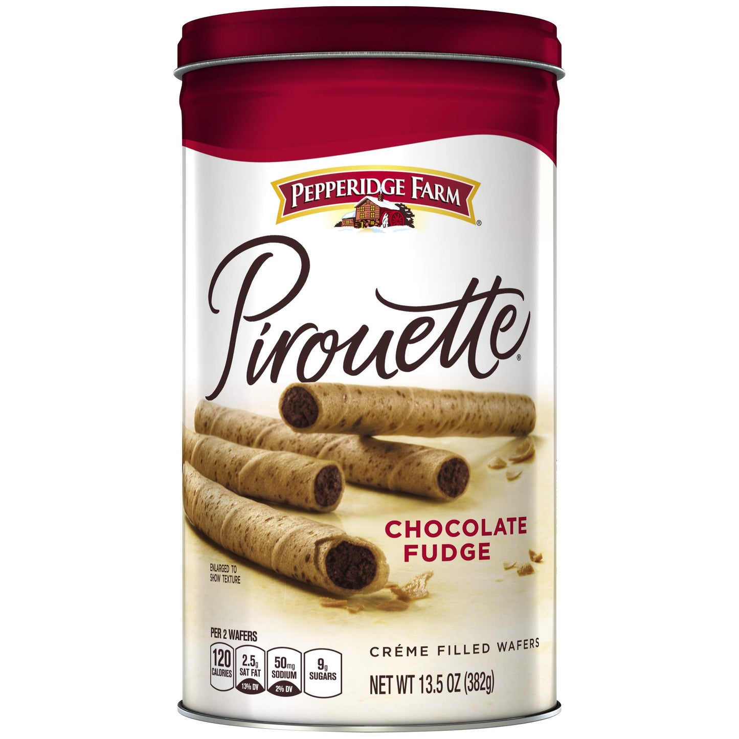 Pepperidge Farm Pirouette Chocolate Fudge Creme Filled Wafers (30 in Container)(pack of 3 Containers)