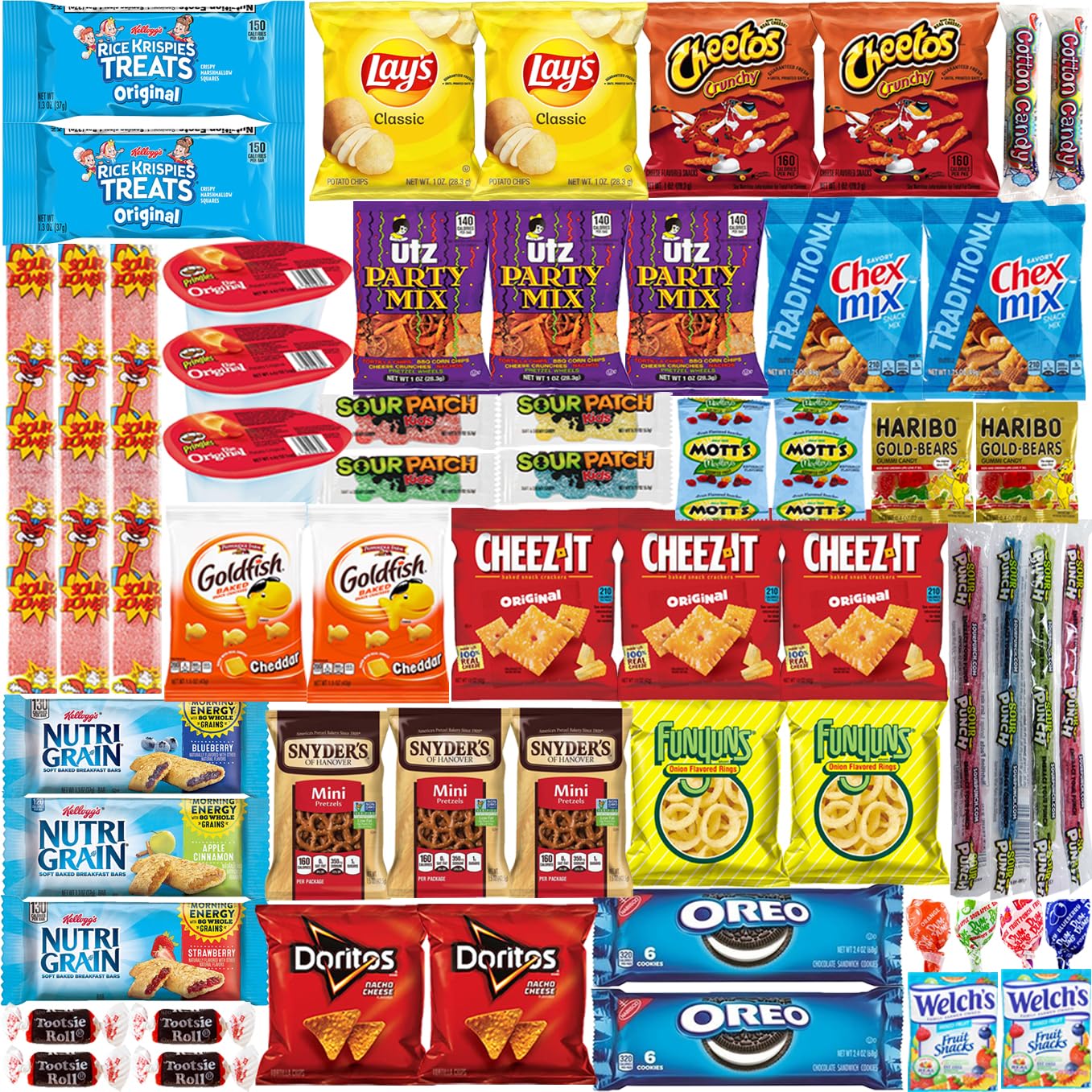 Peanut Free Snacks & Tree Nut-Free Snacks Variety Pack - Allergy Friendly Snacks for Kids Individually Wrapped - Cookies, Candy, Crackers, Chips