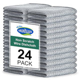 HAUHAUJUS Multipurpose Non Scratch Wire Dishwashing Rags, Cleaning Cloths, 24 Pack