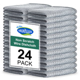 HAUHAUJUS Multipurpose Non Scratch Wire Dishwashing Rags, Cleaning Cloths, 24 Pack