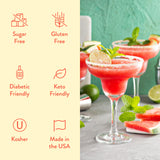 Jordan's Skinny Mixes Sugar Free Strawberry Key Lime Margarita Mix, Flavored Cocktail Mixer for Drinks, Marg Drink Flavoring for Cocktails