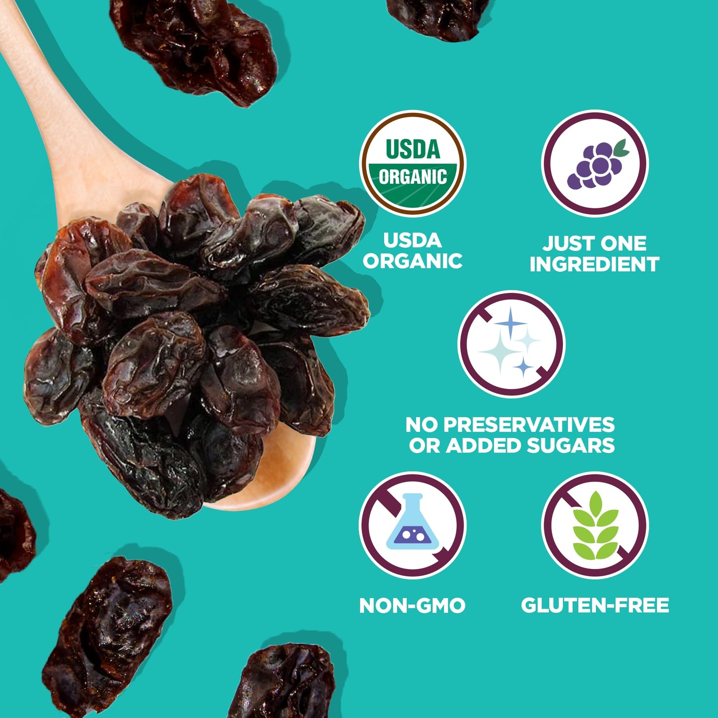 Organic Raisins by Bella Viva Orchards, 1 Lb. Bag