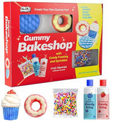 Gummy Bakeshop Candy Kit - Gummy Donut, Cookie & Cupcake Shapes with Candy Icing and Sprinkles - Flavored Candy Treat Set