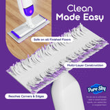30 Pack Power Mop Refills, Pads for Swiffer PowerMop - Upgraded Design with Full Width, Improved Absorbent Layer, 5X Cleaning - Heavy Duty Replacement