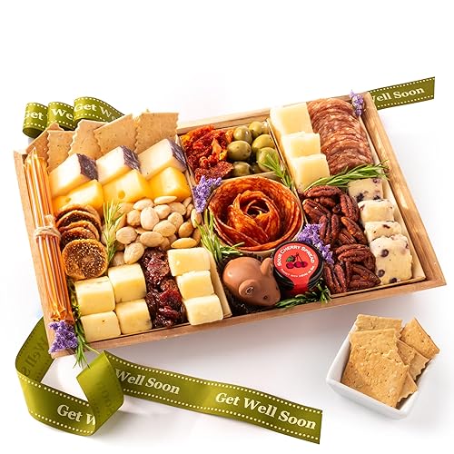 Nibble Charcuterie Get Well Soon Deluxe Board for 4-5, Ready to Serve Charcuterie Board