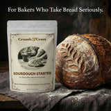 Crumb & Crust Premium Sourdough Starter Culture - Dehydrated Sourdough Starter w/Live Active Cultures for Artisan Bread Baking, Open Crumb & Crisp Crust - Natural Fermentation - Non-GMO - Made in USA