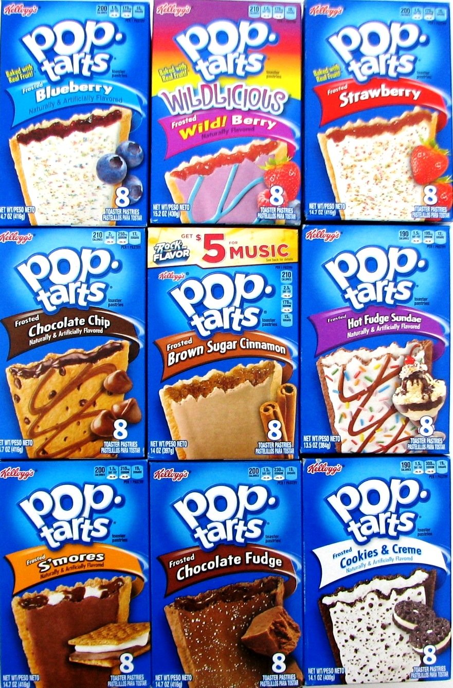 9 Pack! The Ultimate Pop Tarts Variety Pack 9 Different Flavors - Bundle of 9 Boxes, 1 of Each Flavor. Gift Box, Value Pack, Breakfast Food