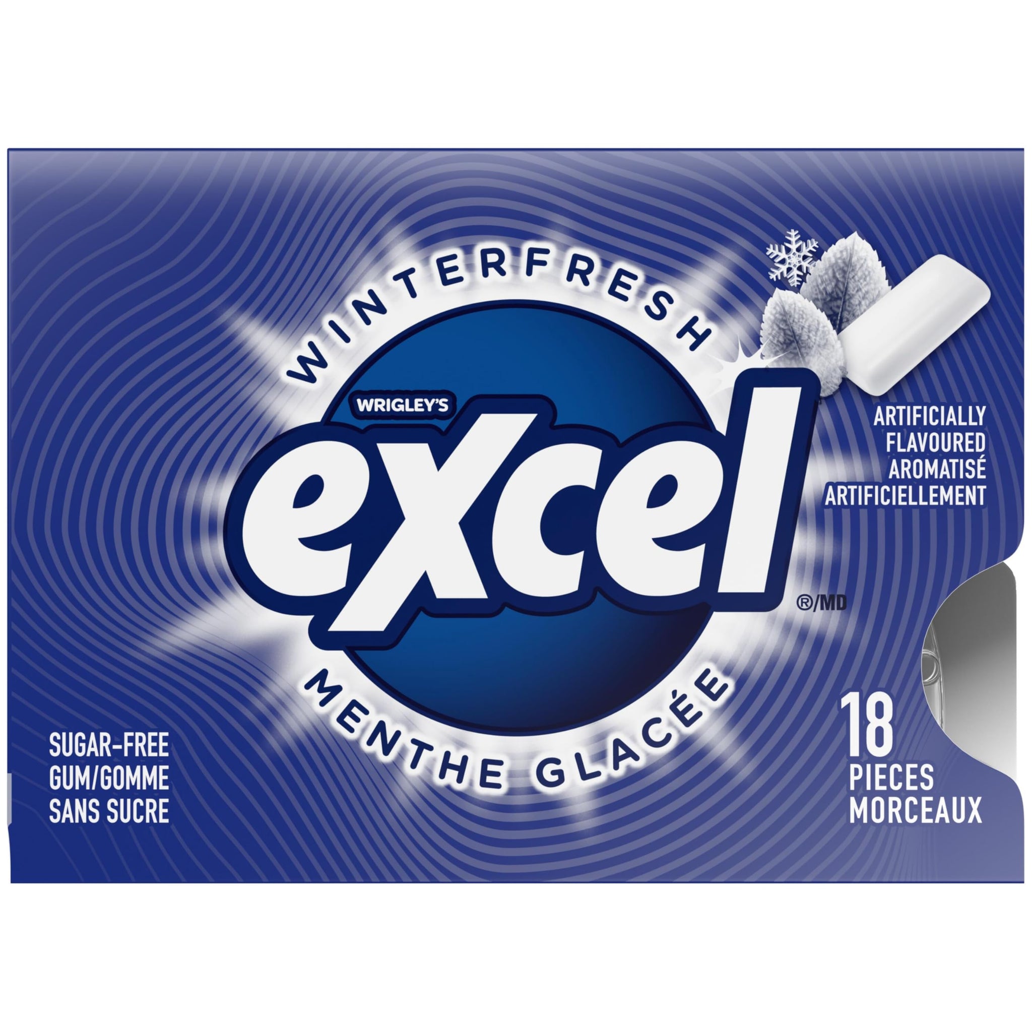 Excel Winterfresh, Sugar Free Chewing Gum, Multipack, 3 Packs, 18 Pellets Per Pack, Multi