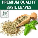 SPICES VILLAGE Dried Basil (2.3 oz), Basil Spice, All Natural Fresh Leaves, Pure Mediterranean Seasoning - Kosher Certified, Gluten Free, Non GMO