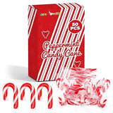 4E's Novelty 50 Pack Mini Candy Canes Bulk - Individually Wrapped, 2-Inch Mini Candy Canes, Classic Peppermint Flavor, for Christmas Treats