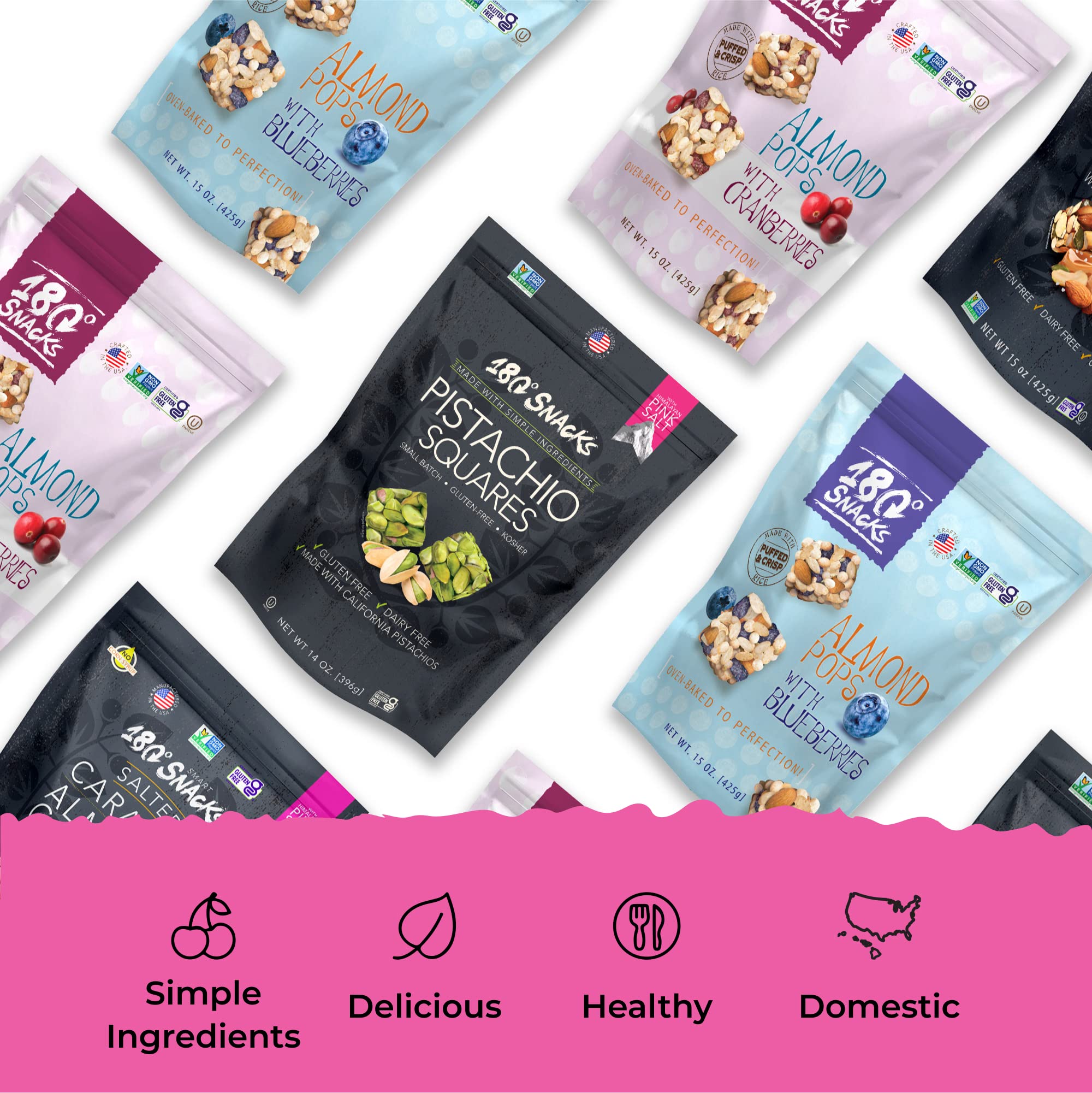 180 Snacks Salted Caramel Almond Cashew with Himalayan Salt - Delicious, Bite-Size Healthy Snacks - Non GMO, Dairy-free, Gluten-free Snacks - EBT