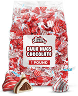 Bulk Milk Chocolate Hugs Candy Bulk - 1 Pound Bag Individually Wrapped Milk Chocolate Swirled with White Creme for Baking, Parties, Candy Buffets