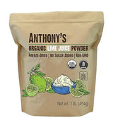 Anthony's Organic Lime Juice Powder, 1 lb, Freeze Dried, Unsweetened, Gluten Free, Non GMO