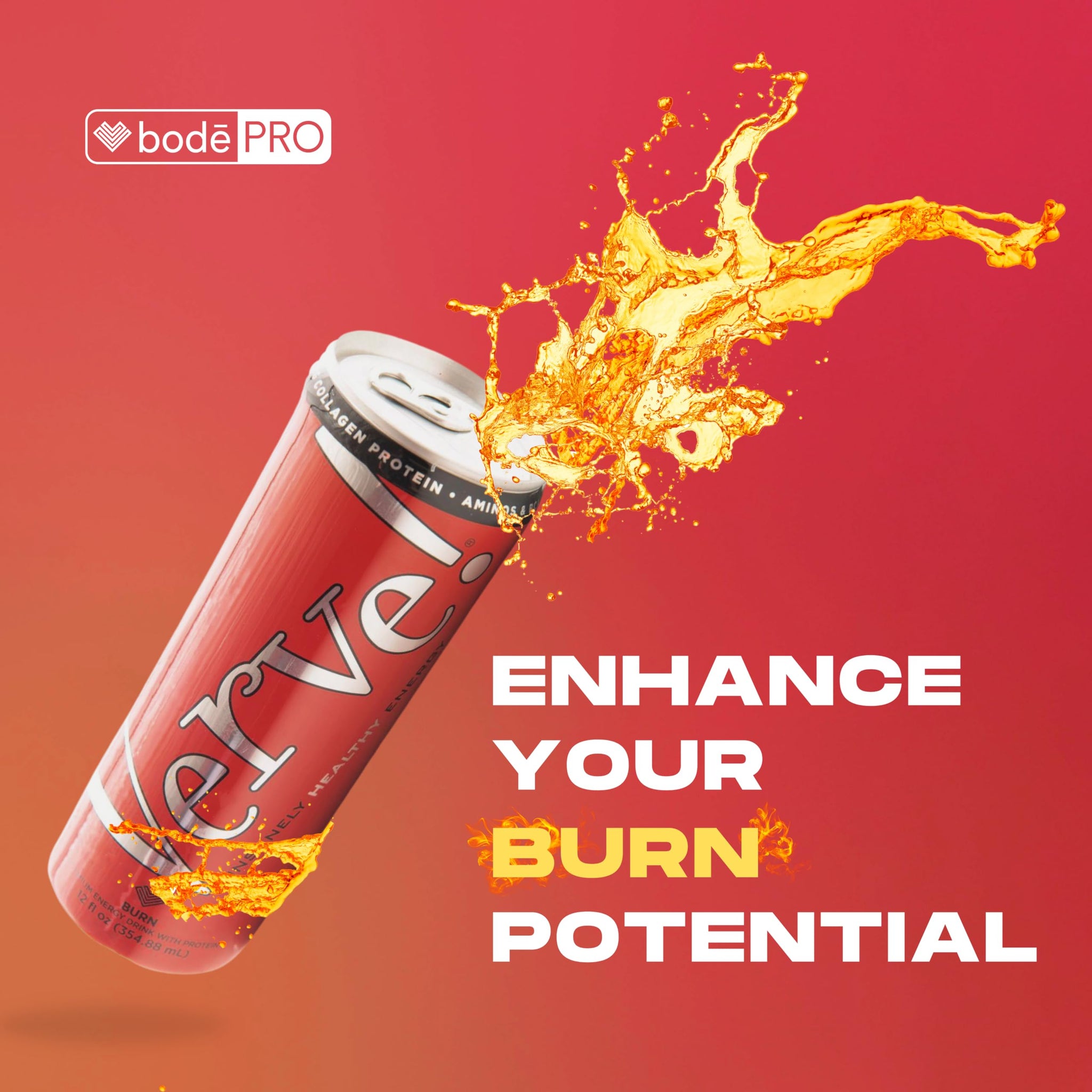 Verve Bode Burn Insanely Healthy Energy 12 oz cans