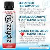 Zipfizz Sport Energy Shot, Fruit Punch, 4oz, Hydration, B12, Nitric Oxide Blend, (24 Count)