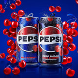 Pepsi Wild Cherry Cola Soda Pop Mini Cans, 7.5 Ounce Mini Cans (10 Pack) (Packaging May Vary)