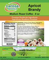 Apricot Brandy Medium Roast Coffee (Gourmet, Naturally Flavored, Whole Coffee Beans) (8 oz, ZIN: 559762)