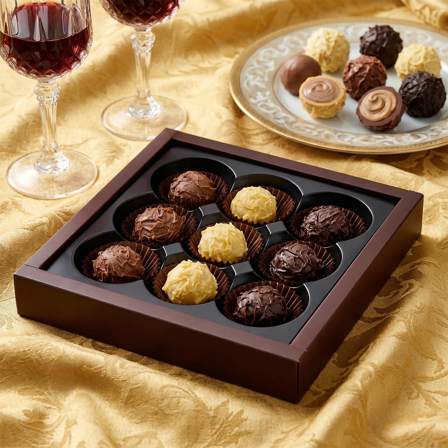 Mothers Day Chocolate Truffles Gift Box 9 Count, Ideal Assorted Chocolate Gift Box for Mothers Day, Anniversary, Birthday and Special Occasions