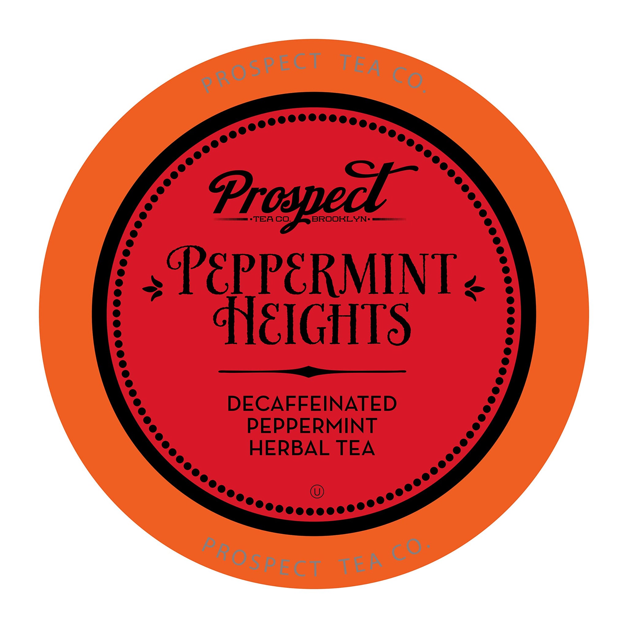 Prospect Tea Co. Peppermint Heights Herbal Tea Pods Compatible with K Cup Brewers Including 2.0, 40 Count