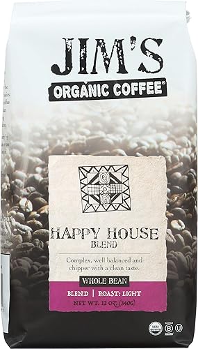 Jims Organic Coffee Happy House Blend, 12 oz