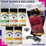 Kinders Buttery Garlic & Herb Buttery Poultry Buttery Steakhouse Lemon Butter Garlic Caramelized Onion Butter 5 pk Seasoning Rub Spice Set (27.3 oz) +