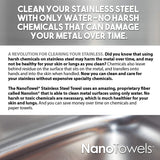 Nano Towels Stainless Steel Cleaner 3-Pack | The Amazing Chemical Free Stainless Steel Cleaning Reusable Wipe Cloth | Kid & Pet Safe | Grey 7x16 (3