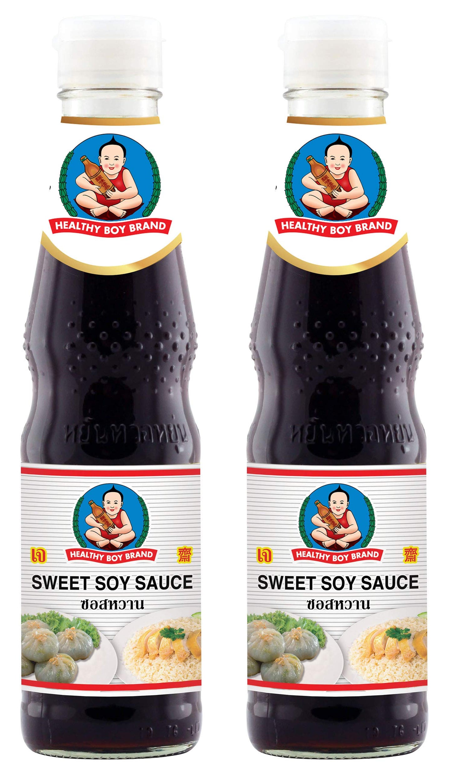 Healthy Boy Thai Sweet Soy Sauce (White Label), 14 Ounces, Product of Thailand (Pack of 2)