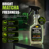 Smells Like Legal™ Matcha Odor Eliminator Spray - Powerful Commercial-Grade - Eliminates Smoke, Pet & Food Odors at source - Fabric-Safe, Non-Staining