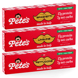 Low Carb, Protein Pasta Variety | Spaghetti, Fettuccine, Linguine with 17g Protein, 7g Carbs | Healthy, Keto Pasta Made in Italy | 3-Pack, 8oz