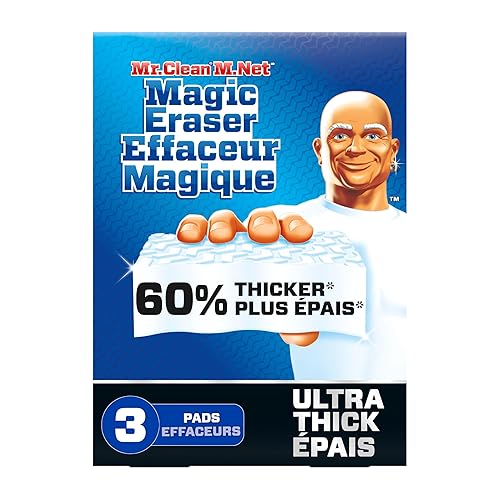 Mr. Clean Magic Eraser Sponge, All Purpose Cleaner, Long Lasting Cleaning Scrubber, Wall Cleaner, Sneaker Cleaner, Oven Cleaner, Kitchen, Bathroom