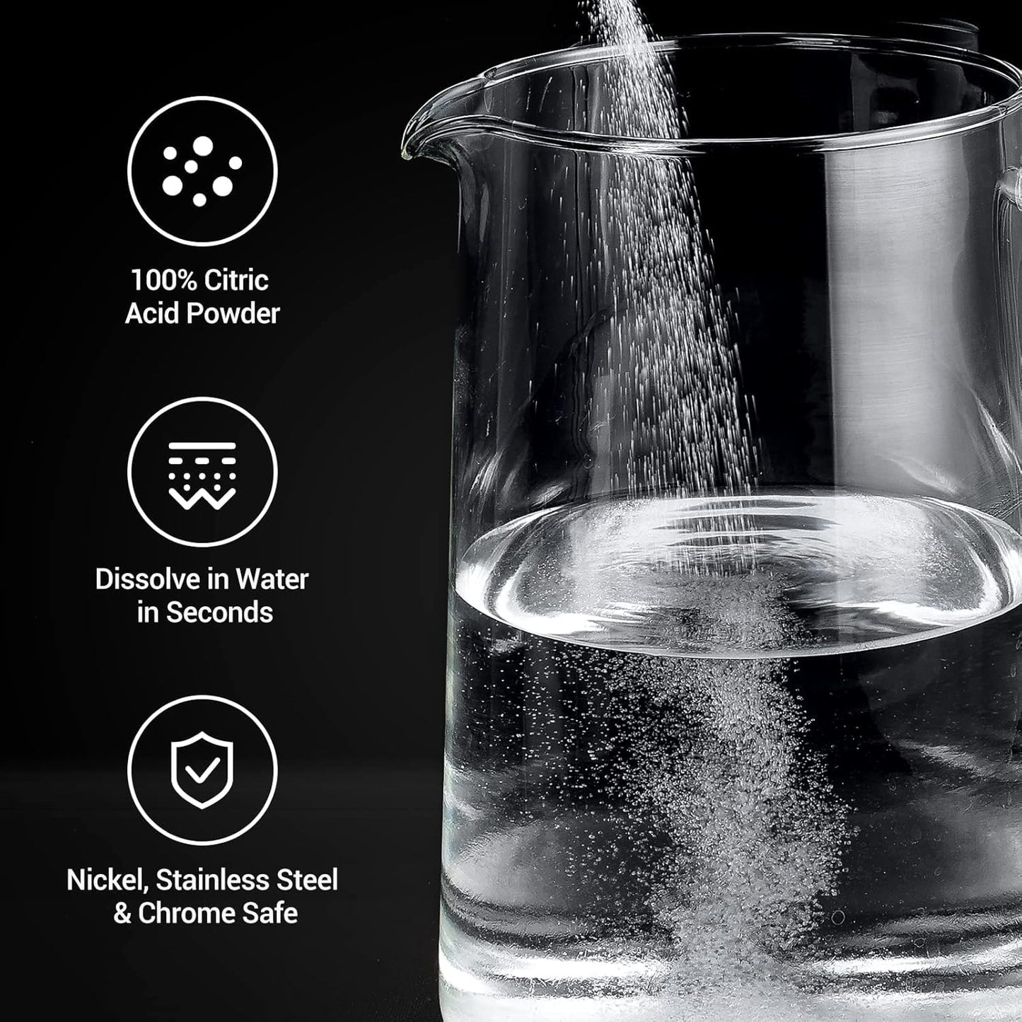 Gevi Household Ice Maker Descaling Powder | 4 Use & Individually Packed for Each Use | Organic Citric Acid Descaler Compatible with All Major Brands