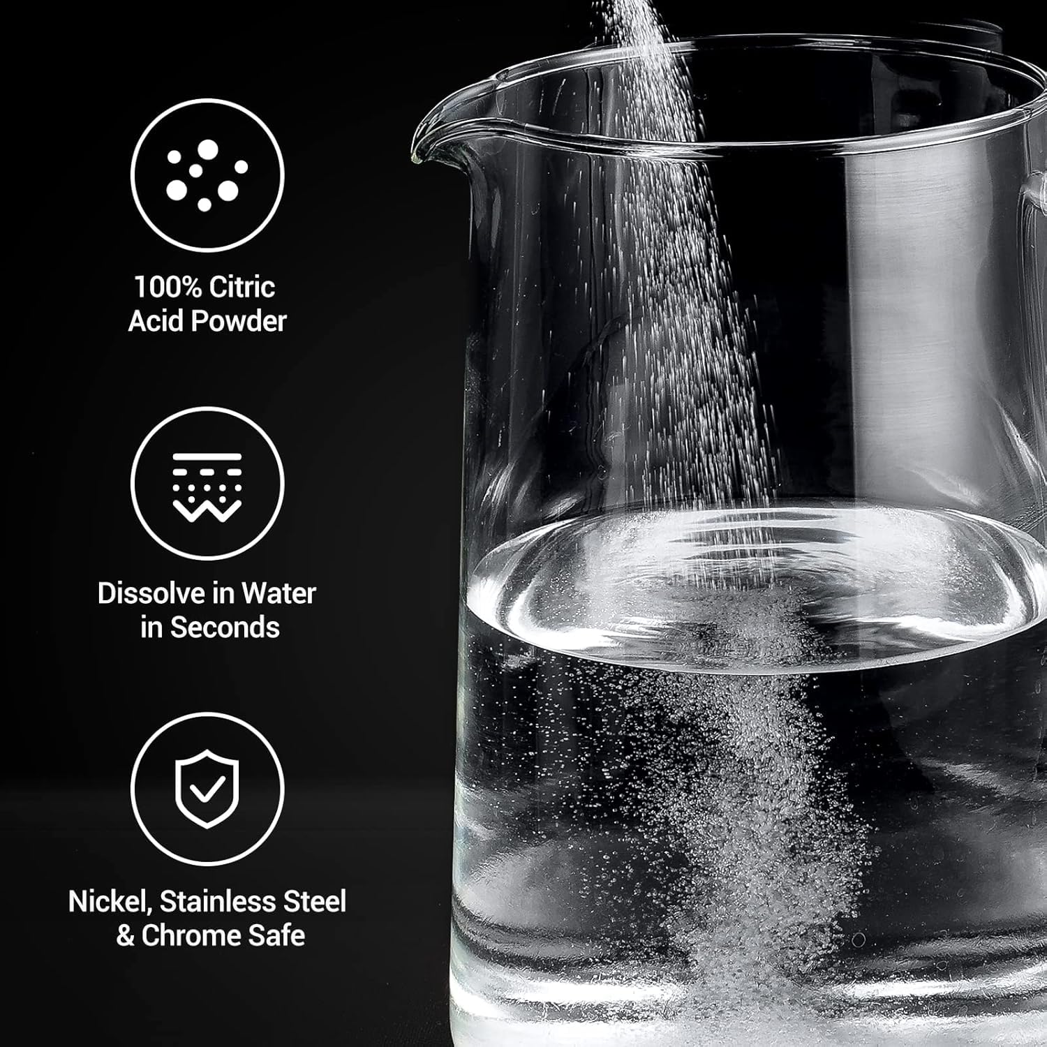 Gevi Household Ice Maker Descaling Powder | 4 Use & Individually Packed for Each Use | Organic Citric Acid Descaler Compatible with All Major Brands