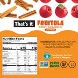 That’s it. Fruitola Fruit Granola - Cinnamon, 16g Plant-Based Protein + 7g Fiber from Fruit Per Bowl, 100% Real Fruits, Only 4 Ingredients, Zero Added