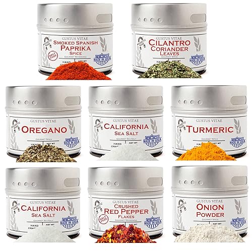 Pantry Starter Kit | Gourmet Spices And Salt Collection | All Natural, Non GMO Herbs & Spices Gift | Hand Crafted in Small Batches | Ultra Premium