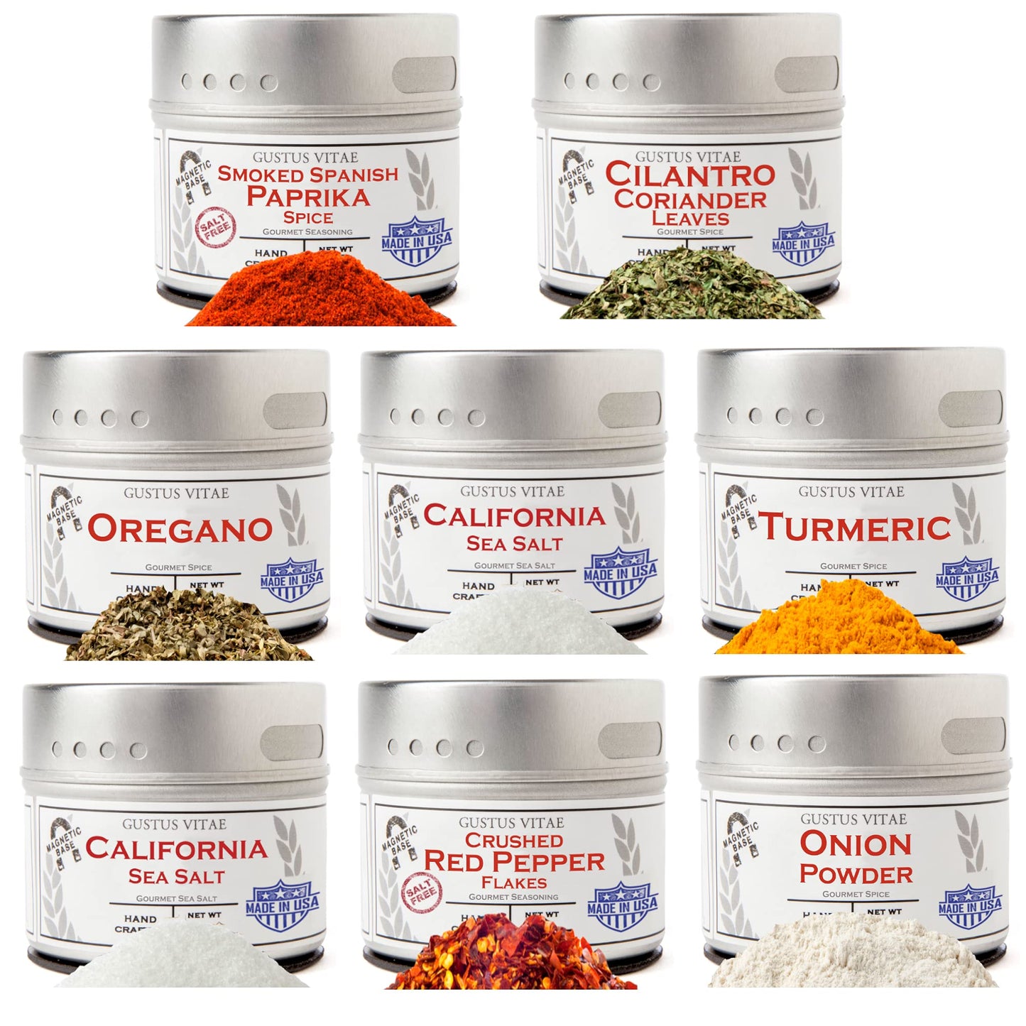 Pantry Starter Kit | Gourmet Spices And Salt Collection | All Natural, Non GMO Herbs & Spices Gift | Hand Crafted in Small Batches | Ultra Premium