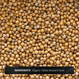 Frontier Co-op Organic Whole Yellow Mustard Seeds, Kosher, Bulk Spice - Seasoning Jar Refill, Restaurant Supply | 16 Ounce (Pack of 1)