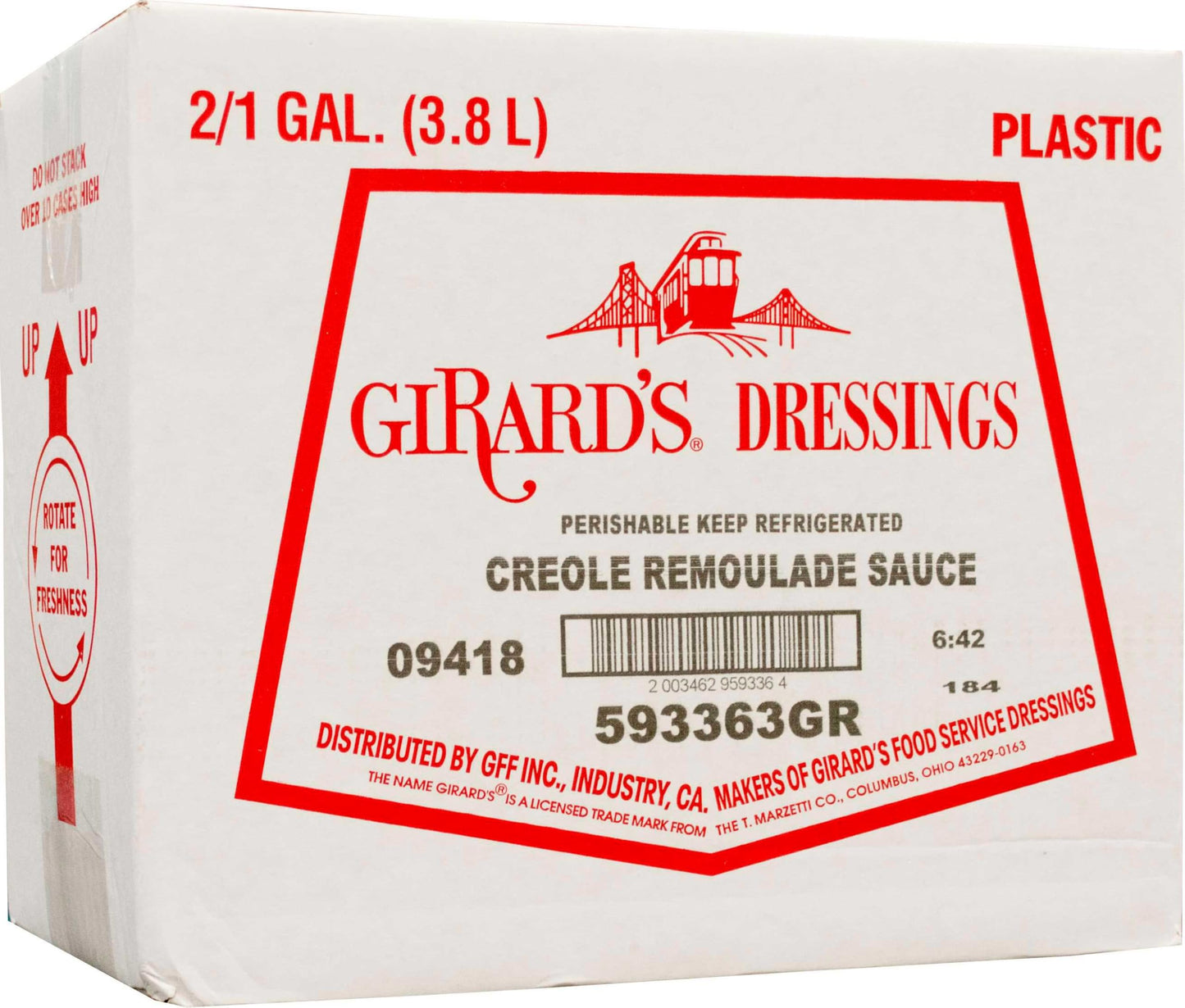 Girards Dressing Creole Remoulade Sauce, 1 Gallon - 2 per case.