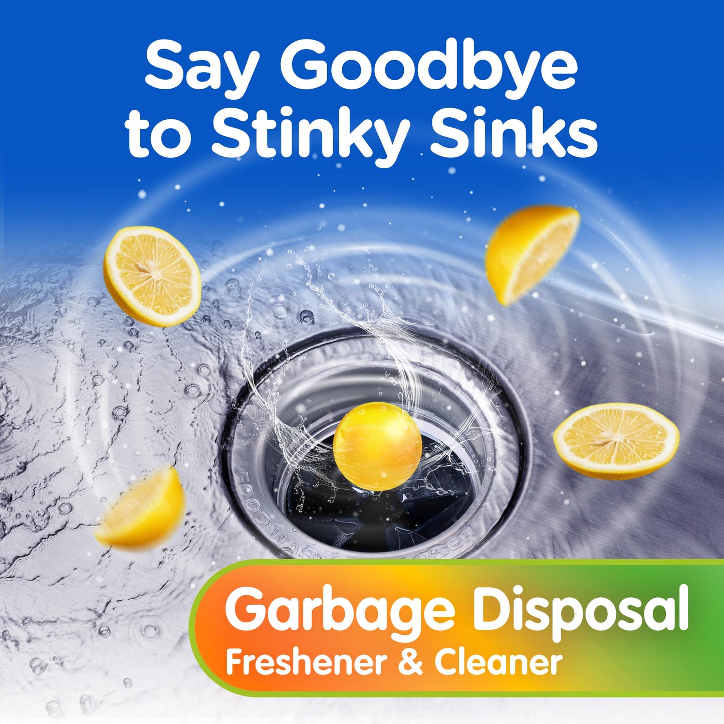 COMPAC HOME Plink Garbage Disposal Cleaner and Deodorizer, Air Fresheners for Garbage Disposal, Lemon Scent, Home Cleaning Products for Kitchen Sink