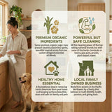 OIAIO Non-Toxic Stone & Quartz Cleaner - Natural Organic Ingredients that Truly Perform - 24oz - Light Coconut & Tea Tree Scent