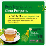 3 Ballerina Natural Green Leaf Brand Naturally Caffeine Free Diet Tea for Women & men (Regular Strength/30 bags, 3 Packs)