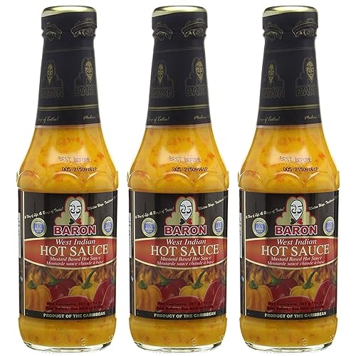 Baron West Indian Hot Pepper Sauce 14oz (Pack of 3)