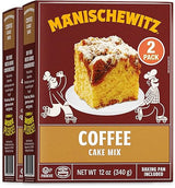 Manischewitz Coffee Cake Mix 12oz (2 Pack) | Kosher for Passover | Baking Pan Included | Dairy Free | Grain Free