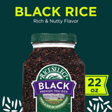 RiceSelect Premium Black Rice, Whole-Grain, Gluten-Free, Non-GMO, and Vegan Rice, BPA-Free 22-Ounce Jar (Pack of 1)