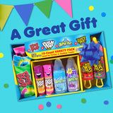 Candy Variety Pack, 18 Count Assorted Lollipops, Bulk Individually Wrapped Ring Pop, Push Pop, Baby Bottle Pop & Juicy Drop, Ideal for Birthdays