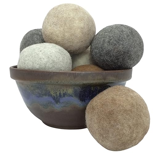 Laundry Balls for Dryer (Set of 3) Reusable 100% Alpaca, Earth-Friendly Laundry Solution, Dryer Wool Balls