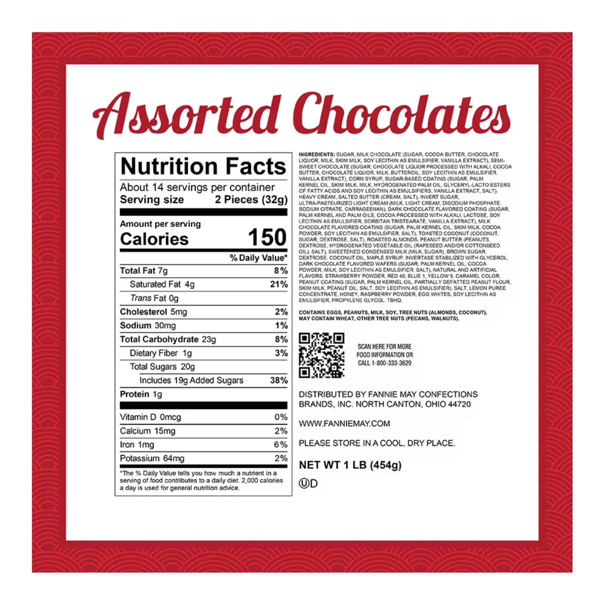 Fannie May Milk and Dark Chocolate - Assorted Chocolates (and ButterCreams, Trinidads, Butter Toffee, Honey Almond Nougat, Caramels) Signature or